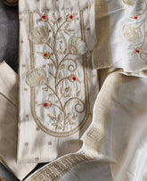 Majestic Banarasi Shimmer Tissue Suit Set with Sequence Zari Elegance